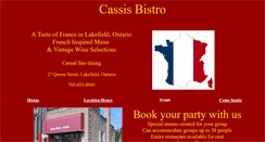 Desktop Screenshot of cassisbistro27.com